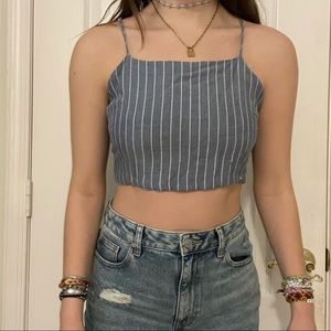 Brandy Melville Striped Tank Top Crop Top